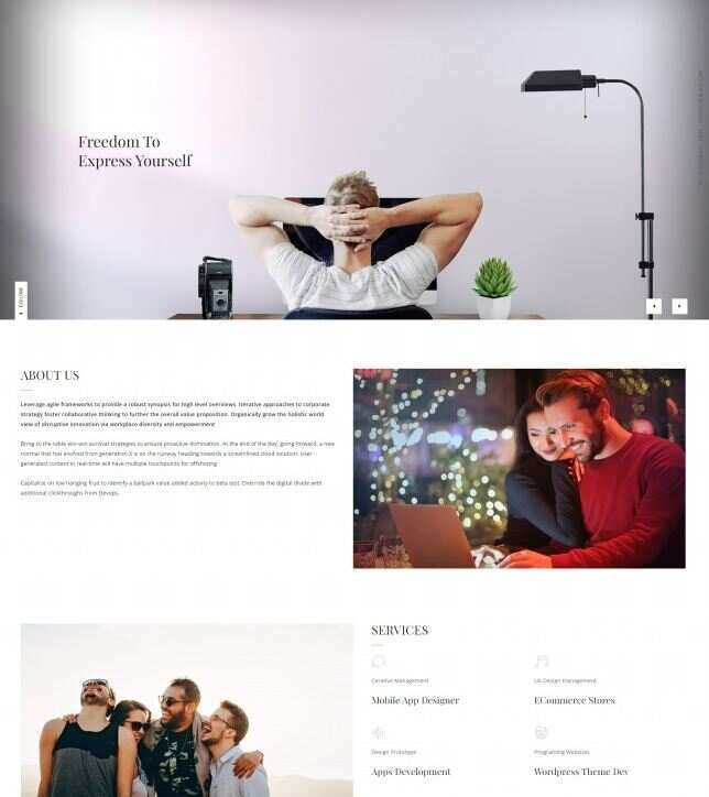 中小型互联网开发公司网站html模板 - 觅资源