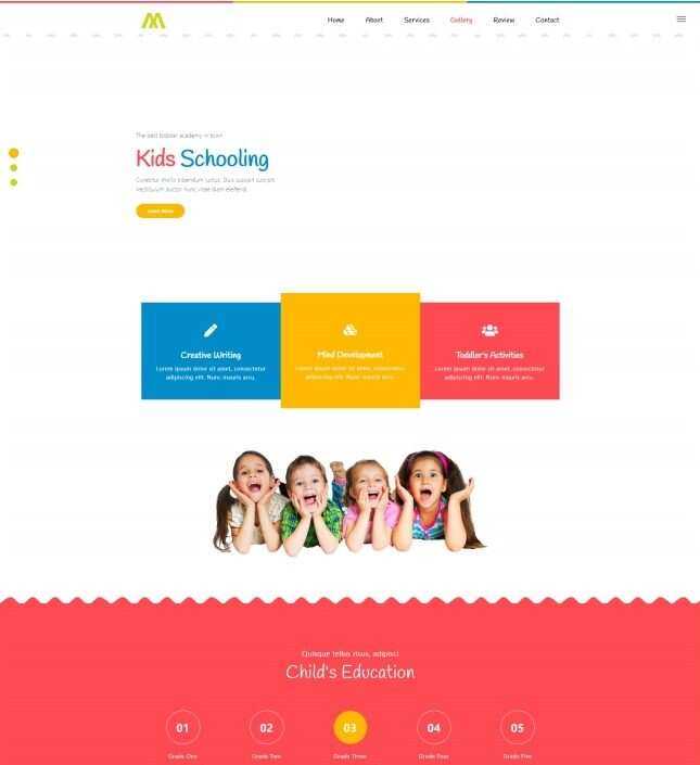 婴幼儿早教儿童培训机构网站HTML模板 - 觅资源