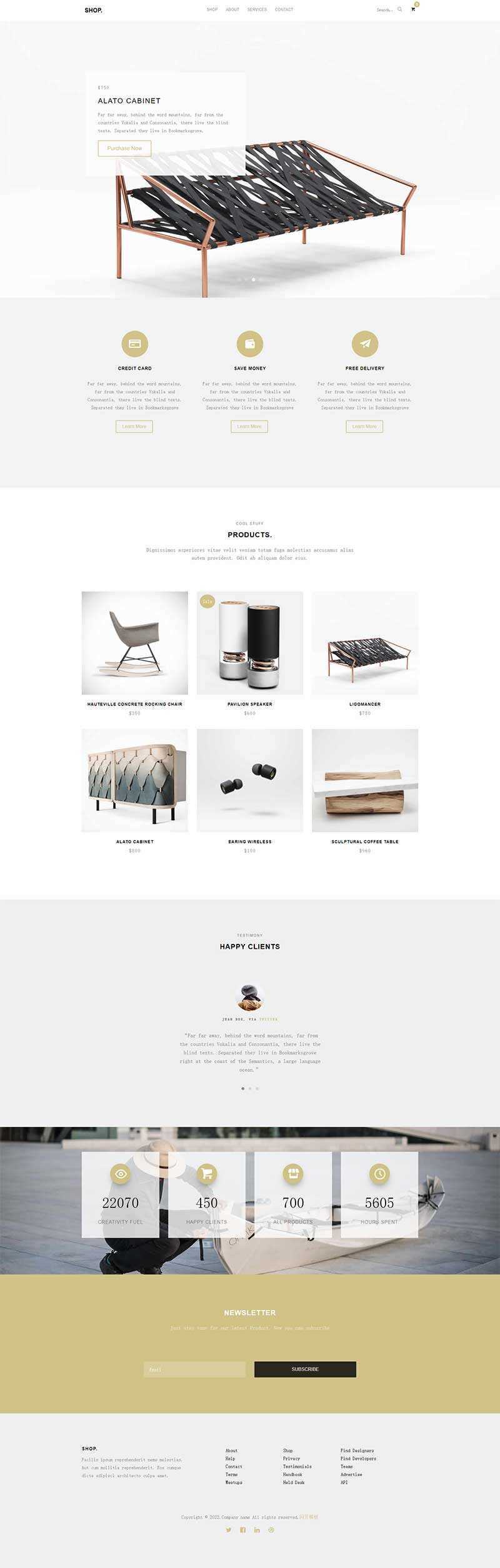 创意产品宣传购买HTML5网站模板 - 觅资源