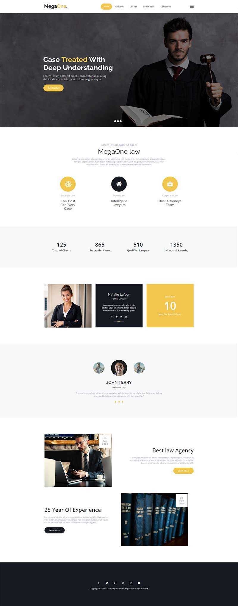 法律咨询服务机构HTML5网站模板 - 觅资源