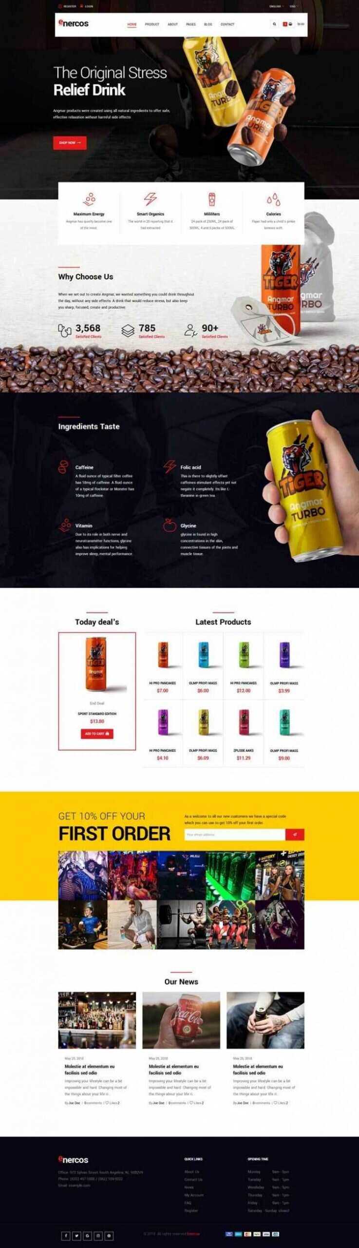 大气响应式运动饮料品牌商城html模板 - 觅资源