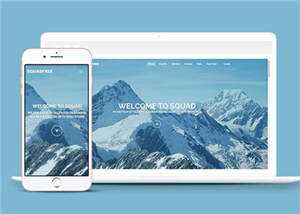 营销企业团队响应式网页模板 - 觅资源