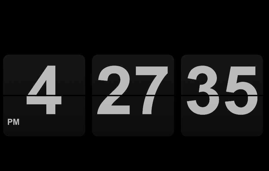 倒计时单页翻页时钟HTML源码，黑色翻页时钟HTML源码 - 觅资源