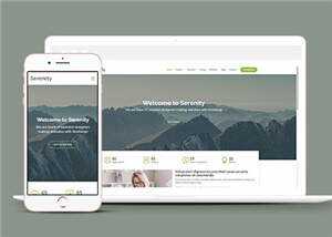 简约业务服务动态响应式网页模板 - 觅资源