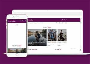 简洁新闻资讯播报网站模板源码 - 觅资源