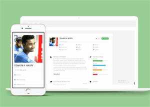 简洁个人简历介绍网站模板下载 - 觅资源