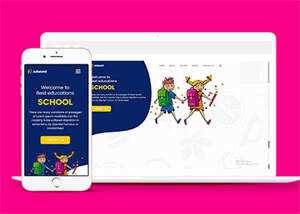 宽屏儿童幼教培训机构网站模板 - 觅资源