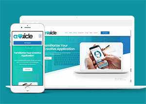 绿色APP创意设计网站模板源码 - 觅资源