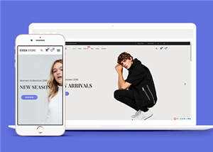 简约时尚服装商城响应式网页模板下载 - 觅资源