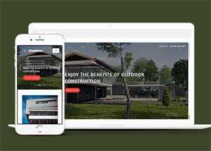 简洁户外房屋建造网站模板下载 - 觅资源