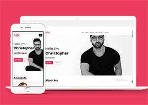 简洁设计团队介绍网站模板下载 - 觅资源