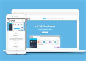 天蓝色CRM管理系统网站模板下载 - 觅资源