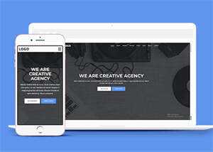 黑色全屏艺术设计网站模板下载 - 觅资源