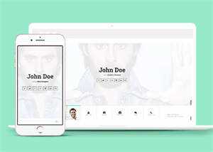 js切换个人简历主页类网站模板 - 觅资源