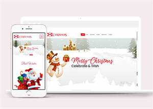 宽屏圣诞节活动专题网页模板下载 - 觅资源