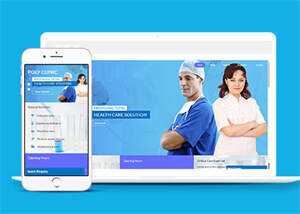 宽屏专业医疗机构网站模板下载 - 觅资源