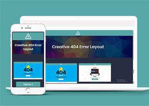 简洁个性化404错误页模板源码 - 觅资源