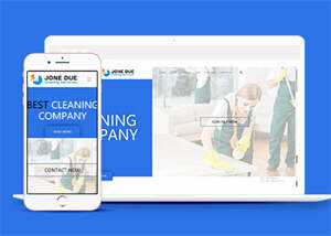 宽屏保洁家政公司网站模板下载 - 觅资源