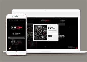 黑色手表在线商城网站模板下载 - 觅资源