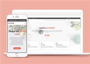 简约营销业务展示响应式网页模板 - 觅资源