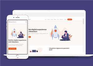 数字产品科技展示响应式网页模板下载 - 觅资源