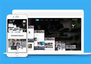 大气简约轮滑培训公司网站模板 - 觅资源