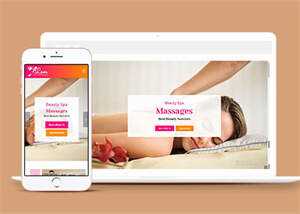 简洁女性Spa美容沙龙官网模板下载 - 觅资源