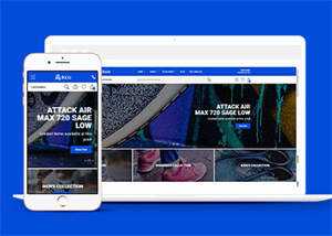 宽屏时尚运动鞋购物类网站模板 - 觅资源