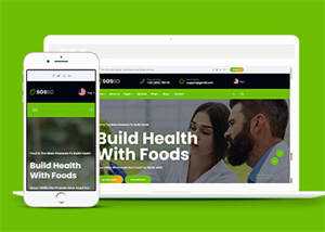 绿色有机食品农产品网站模板下载 - 觅资源