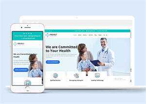 宽屏医院医生介绍类网站模板下载 - 觅资源