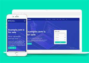 宽屏域名服务代理商HTML5模板下载 - 觅资源