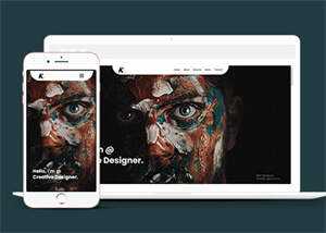 简洁设计师求职简历网站模板 - 觅资源