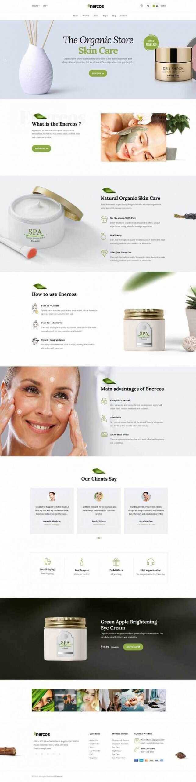 简洁响应式美容美体化妆品购物网站 - 觅资源