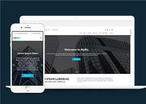 商务代理项目服务响应式网页模板 - 觅资源