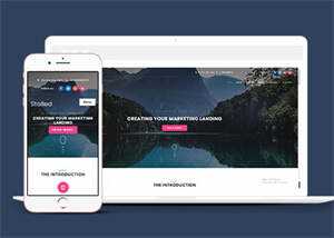 简洁响应式营销平台网站模板 - 觅资源