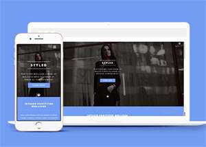 宽屏时尚女性服装展示网站模板 - 觅资源