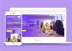 简洁项目路演活动类网站模板 - 觅资源