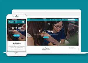 简洁企业人才培训网站模板源码 - 觅资源