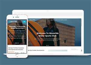 水上运动俱乐部HTML5网页模板下载 - 觅资源