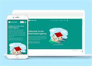 绿色房地产经纪公司网页模板下载 - 觅资源