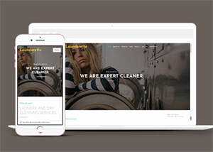 简洁服装洗涤清洗公司网站模板 - 觅资源