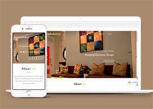 宽屏室内设计视差网站模板下载 - 觅资源