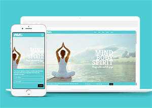 简洁功夫瑜伽健身网站模板源码 - 觅资源