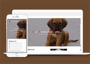 简洁宠物饲养单页HTML模板下载 - 觅资源