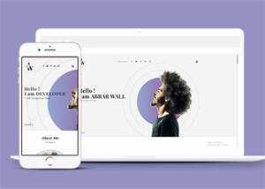 白色简洁设计师网站模板下载 - 觅资源