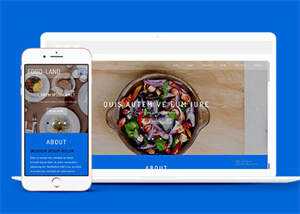 大气美食制作类网站模板下载 - 觅资源