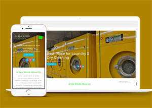 响应式洗衣机维修点网站模板 - 觅资源