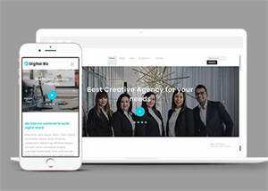 宽屏商务公司CSS3模板下载 - 觅资源