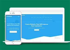 蓝色云服务器HTML网站模板 - 觅资源
