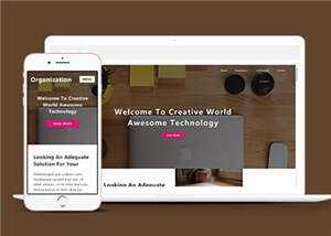 简洁创意科技展示响应式网页模板下载 - 觅资源